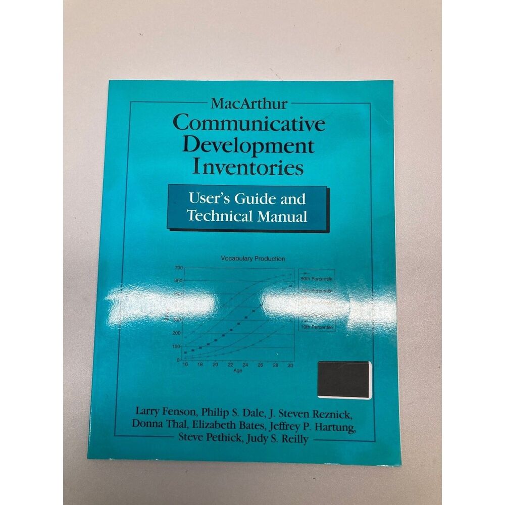 MacArthur Communicative Development Inventories 1993 User's Guide Manual